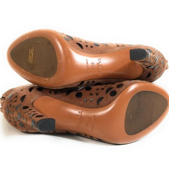 Alaia Women Ankle Geometric Booties Size 35.5 - Picture 9 of 13